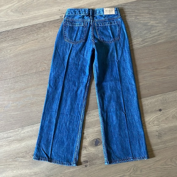 Abercrombie Kids Low Rise Baggy Jeans Size 5/6 Long NWT Pink Striped Bow Details - Picture 11 of 12